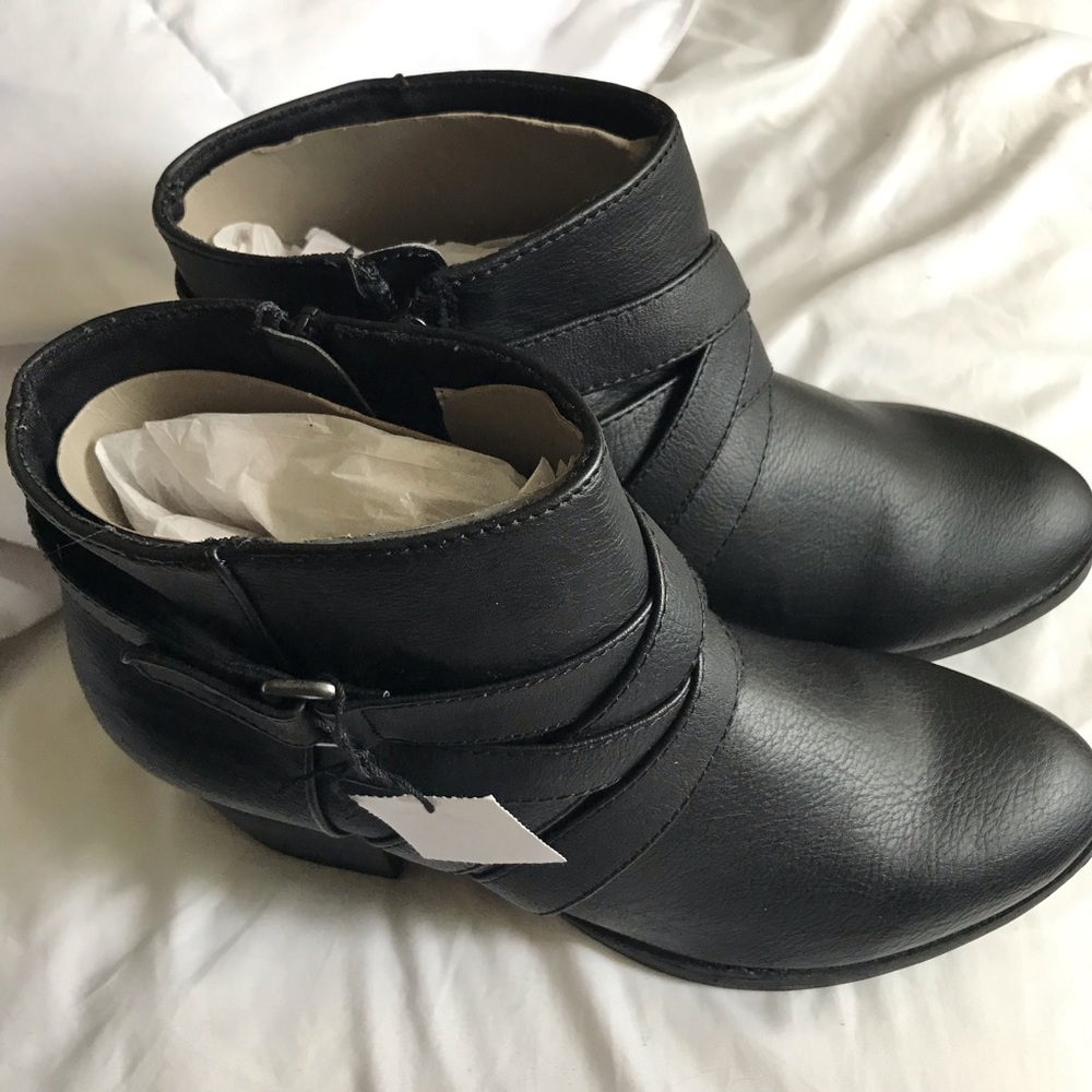 Black Ankle Boots (Wide Width)